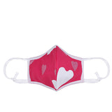 Pink Heart Adjustable and Washable 5 Layer Face Mask
