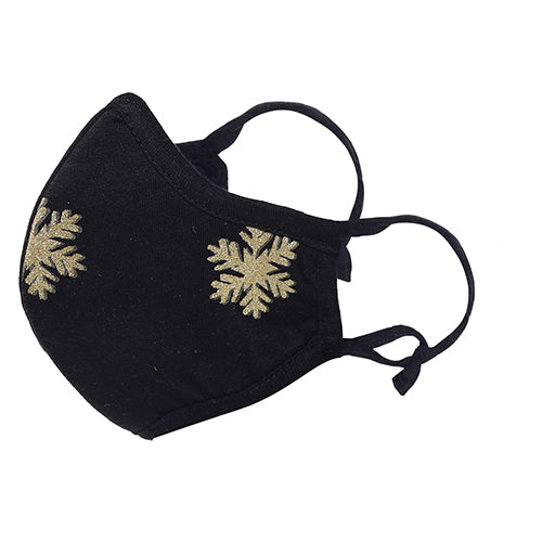 Snow Flake Gold Adjustable and Washable 5 Layer Face Mask